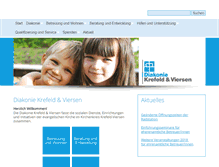 Tablet Screenshot of diakonie-krefeld-viersen.de